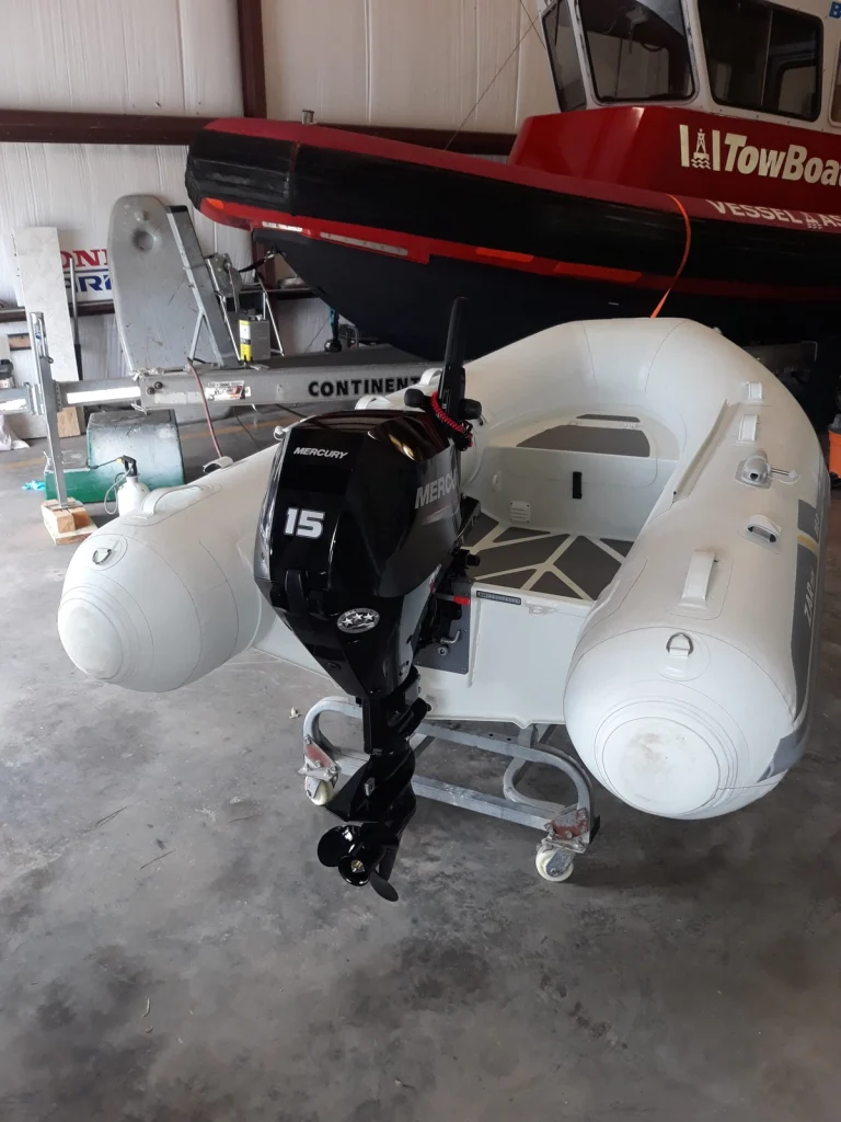 Zar Mini rib with a Mercury 15hp outboard